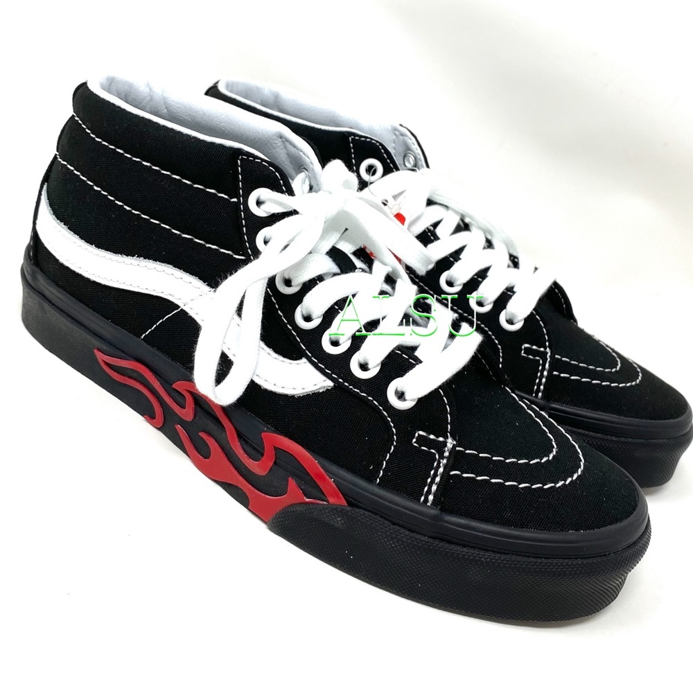 VANS SK8-Mid Reissue Flame Cut Out Suede Black W - Picture 2 of 8